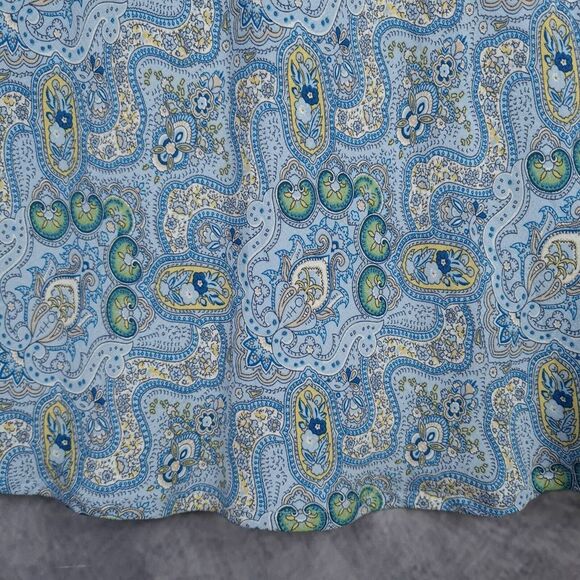 Vntg Y2K Gap Slip Dress Womens 2 Blue Rayon Paisley Strappy Whimsy Fairy - Picture 7 of 16